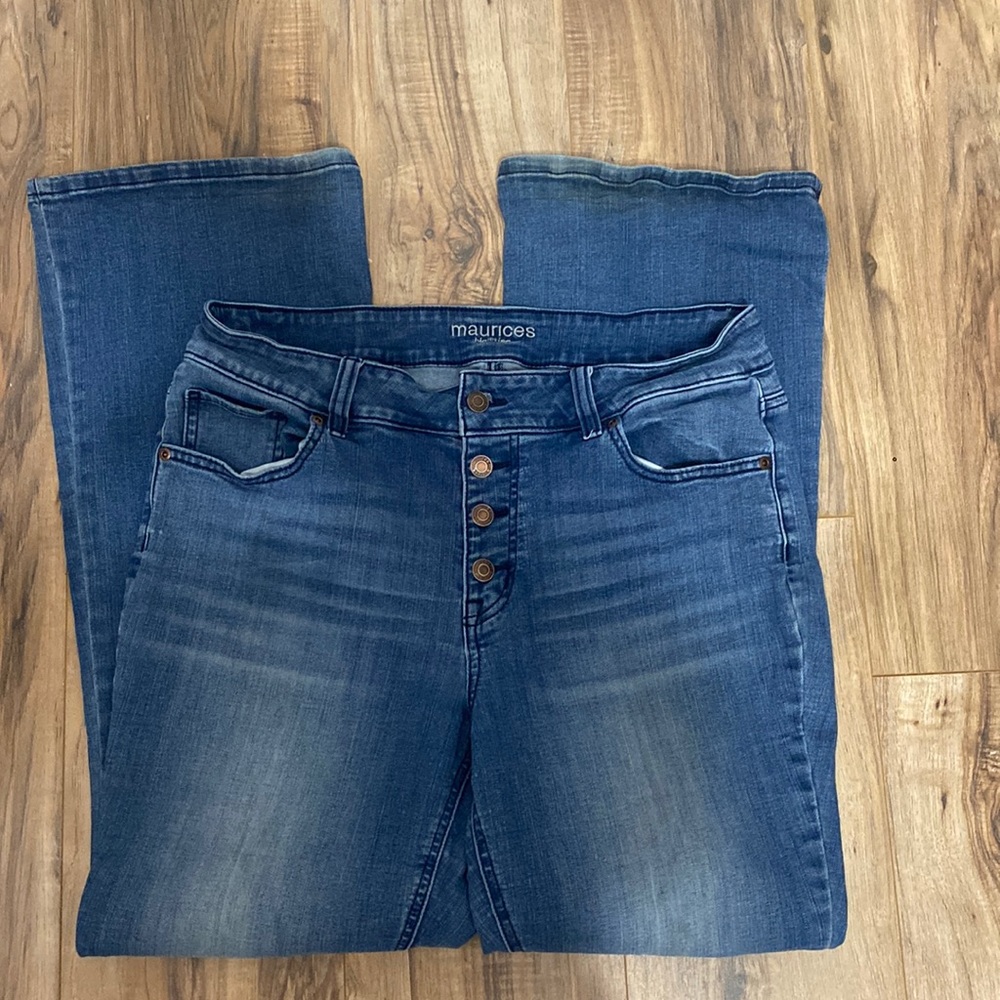 Maurice high rise button fly jeans